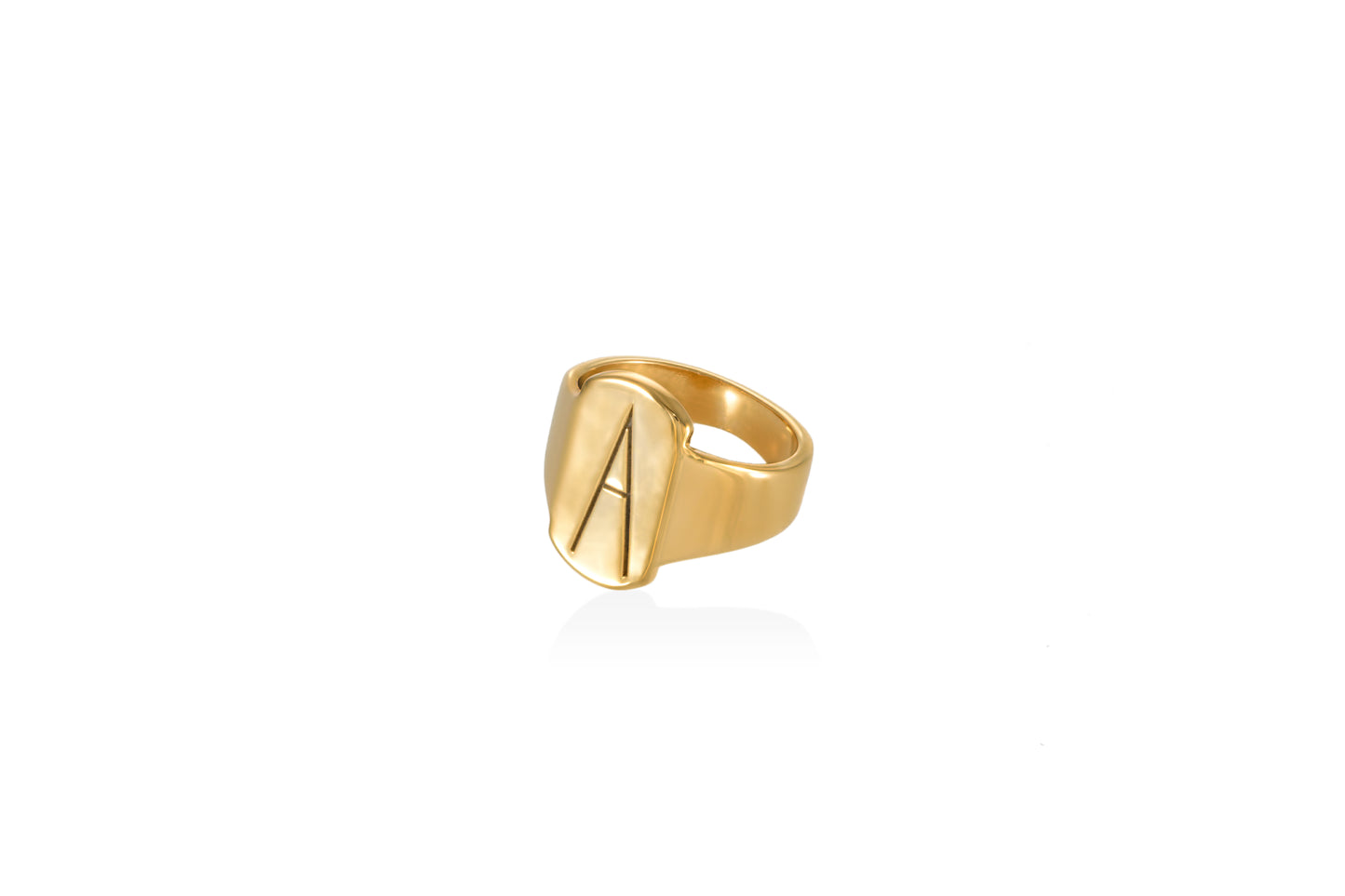 monogram signet ring mini | silver 925 tag ring