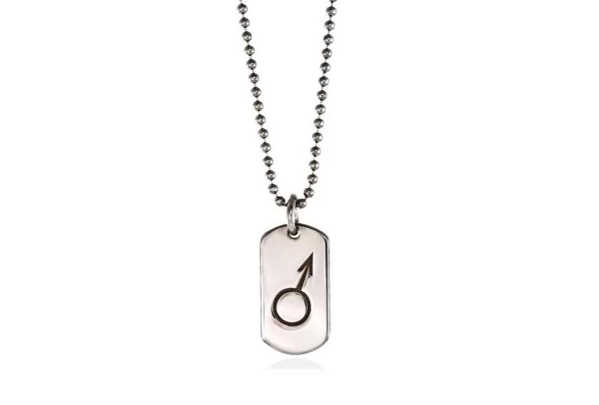MARS mini tag silver pendant