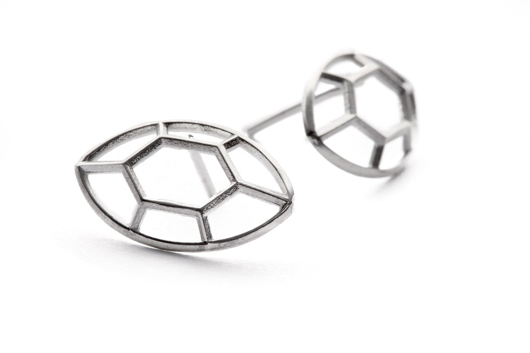 Navette | large silver earrings