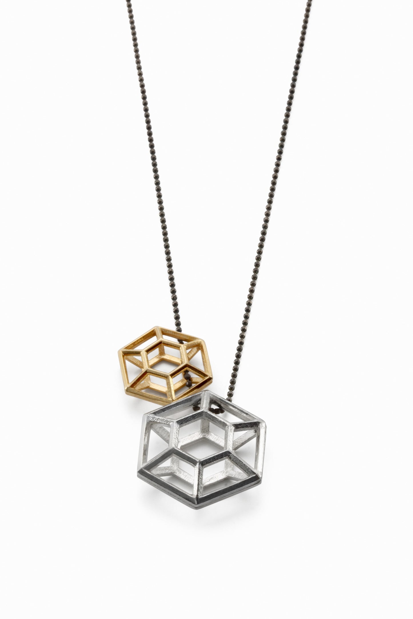 Double Round | goldplated silver pendant