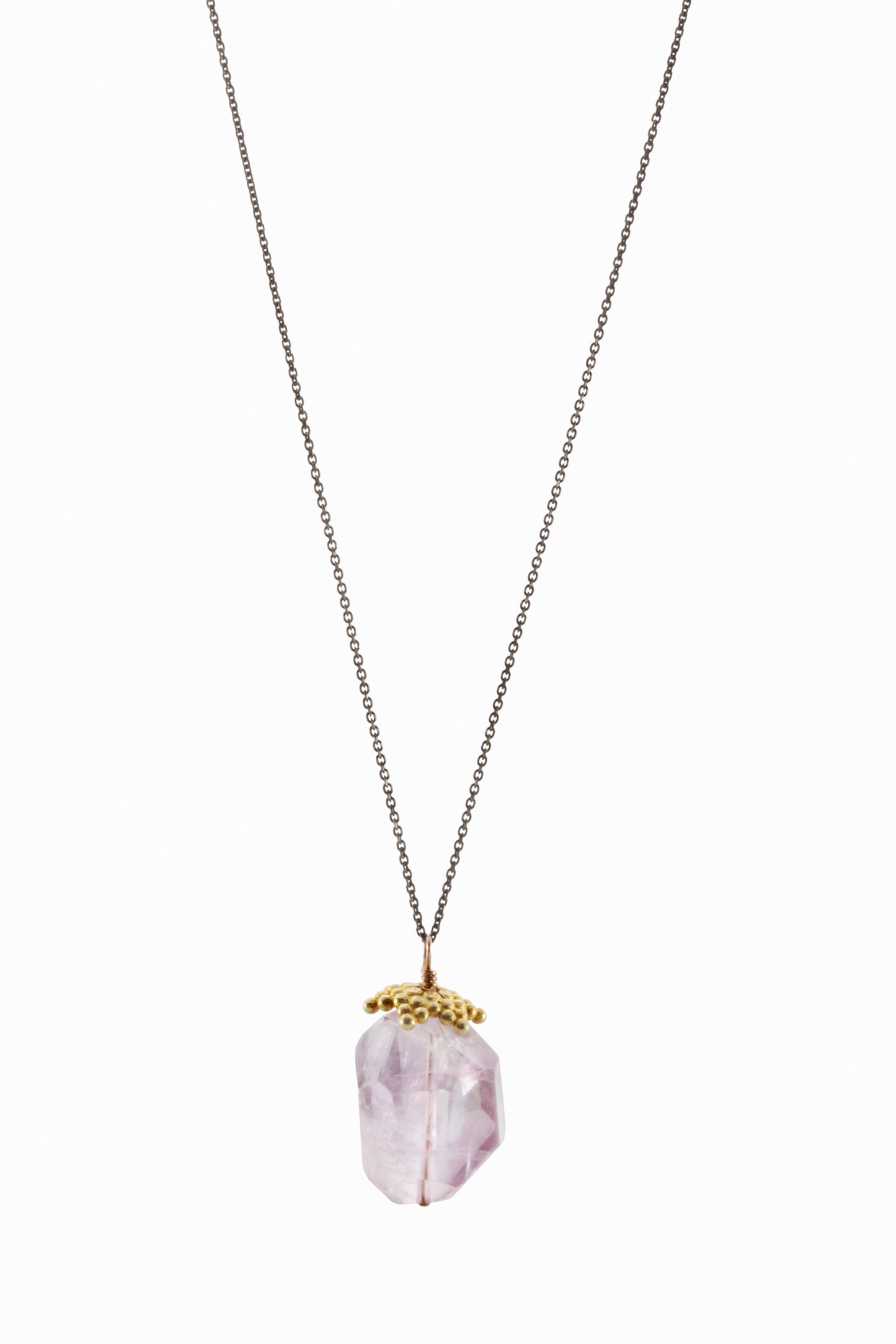 acorn pendant | amethyst crystal
