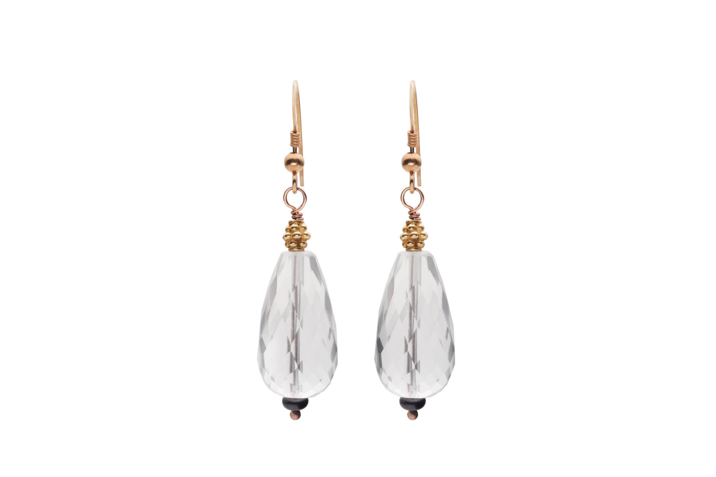 acorn earrings | quartz crystal drops