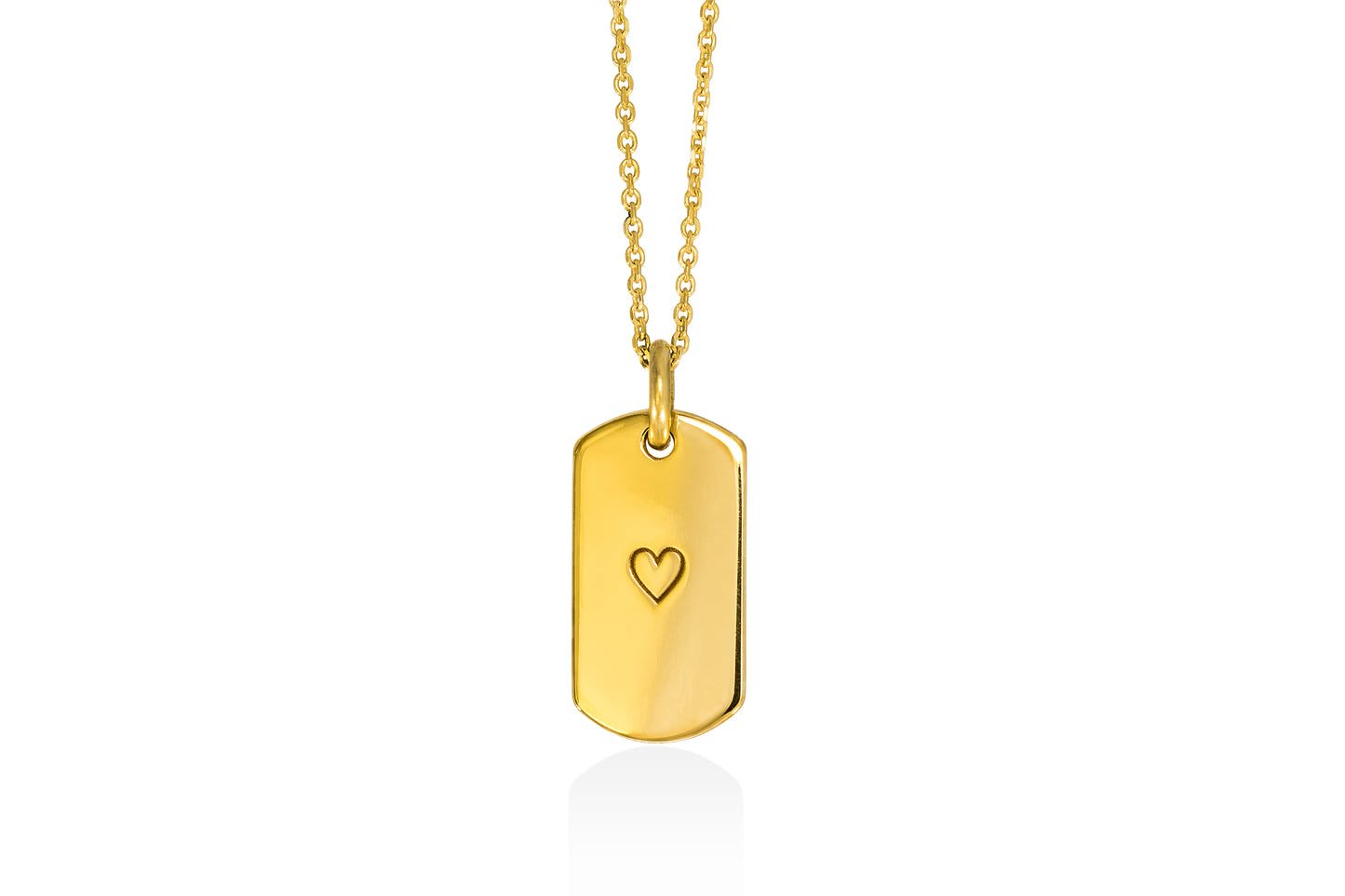 HEART | mini tag 18k gold plated vermeil pendant