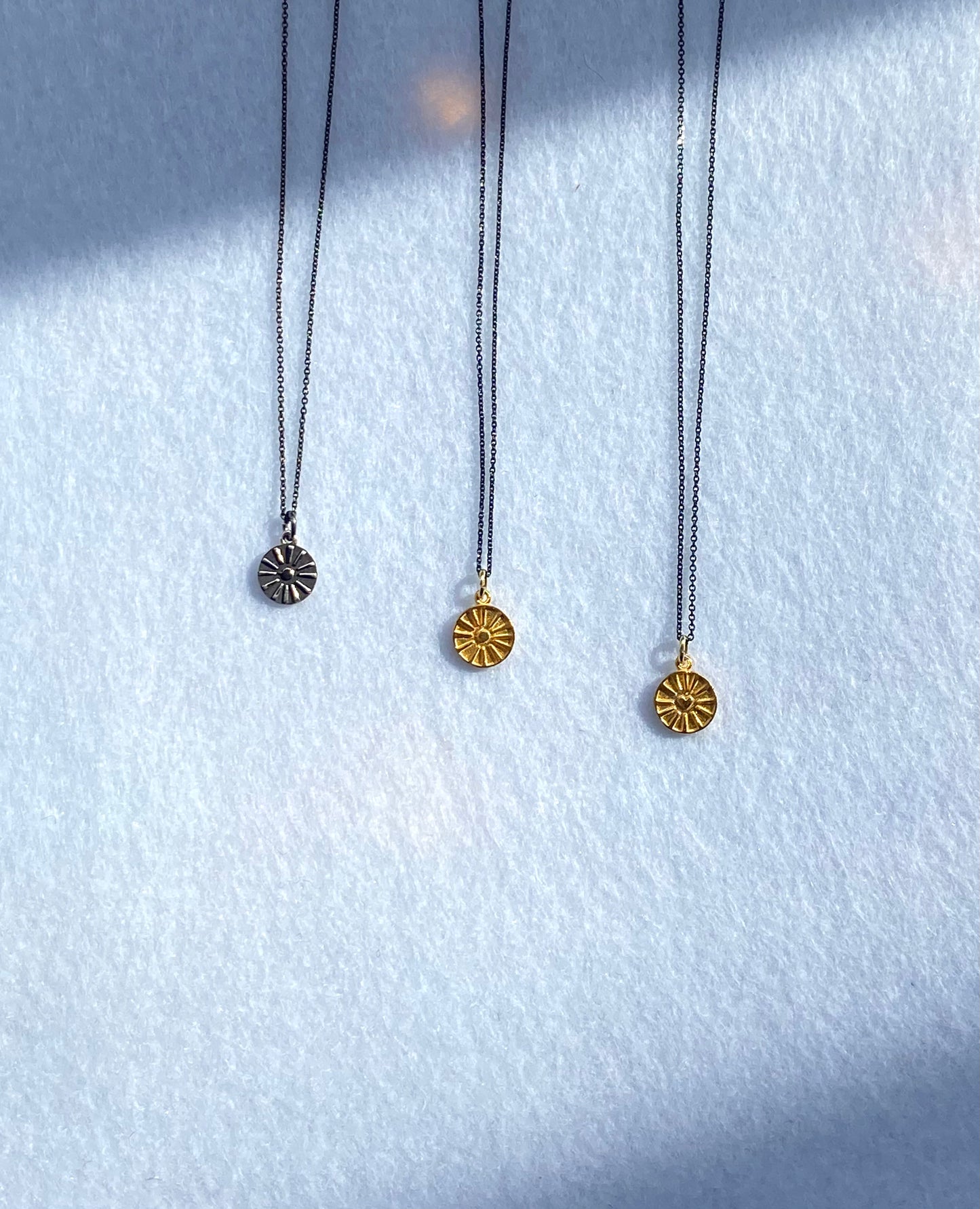 sun velonies/stitches | small silver pendant 4513 4514