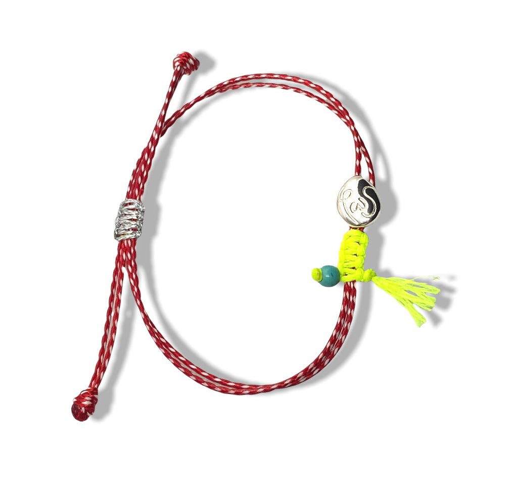 Spring bracelet φως | silver and thread