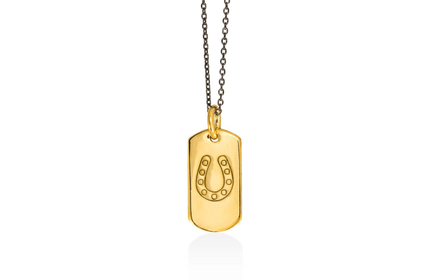 HORSESHOE | medium tag pendant