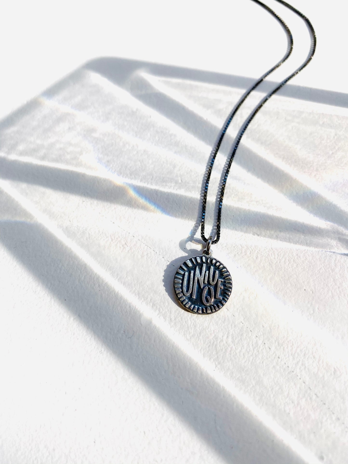 Unique | silver coin pendant
