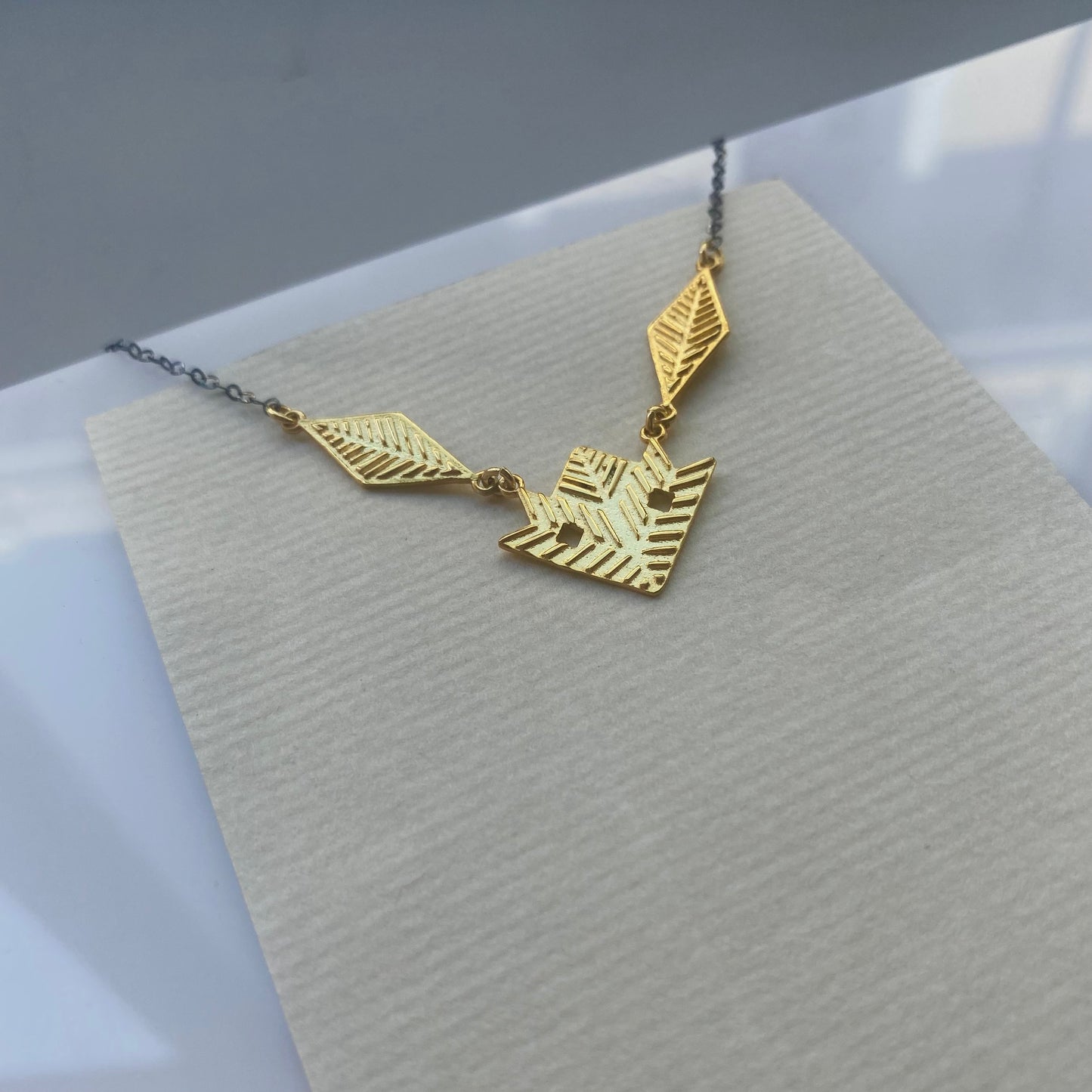 Collarbone romvos | velonies/stitches silver necklace