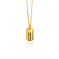 Monogram | tiny tag 18k gold plated vermeil pendant