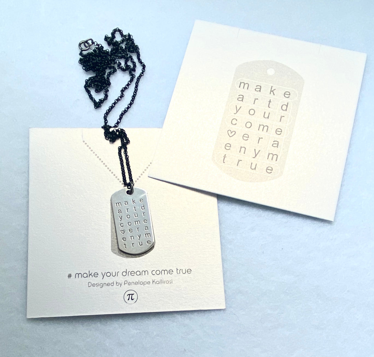 Make your dream ~ word puzzle | tag pendant