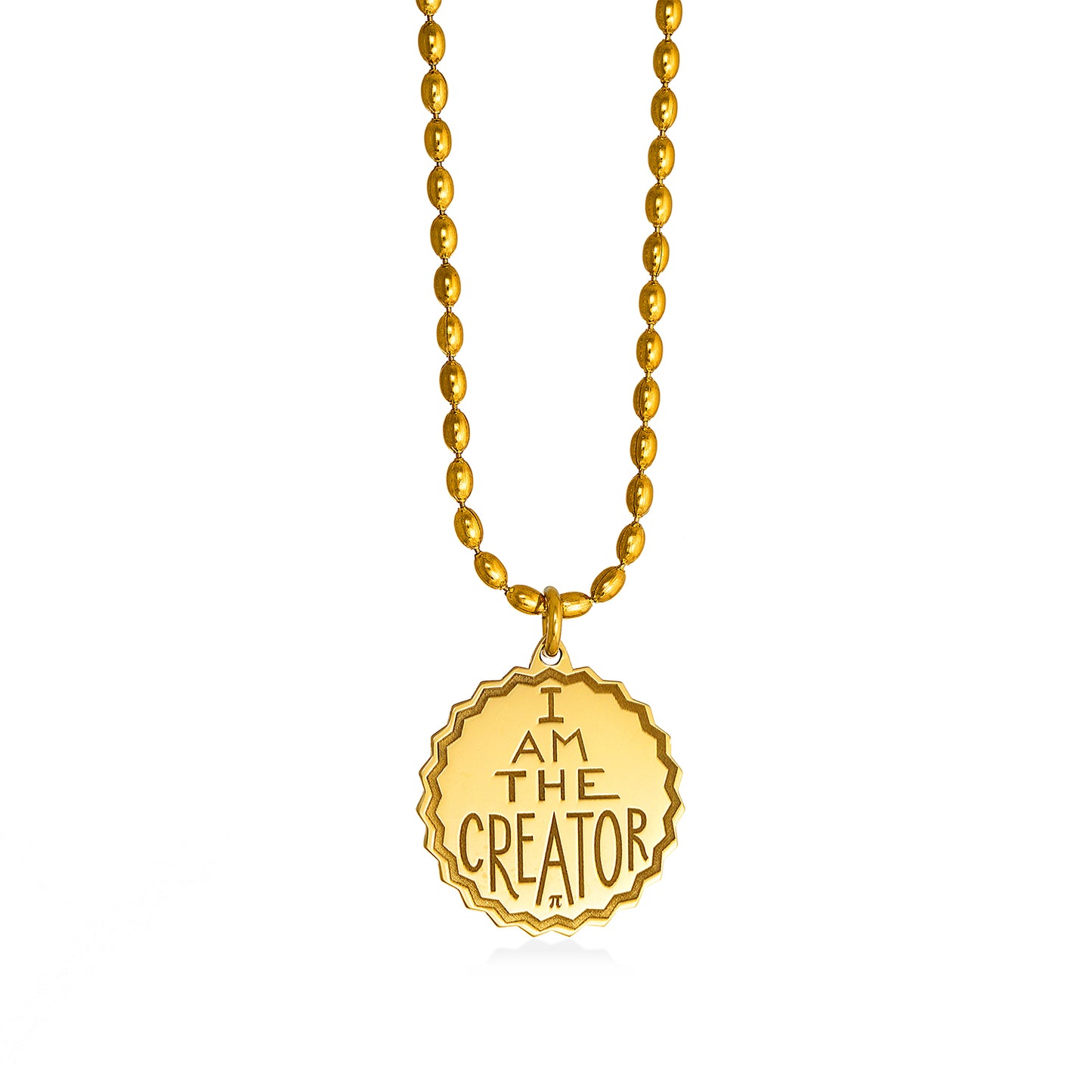 the creator | lucky charm | long brass pendant