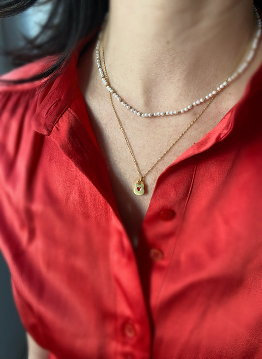 Love Forever | padlock charm necklace silver 925