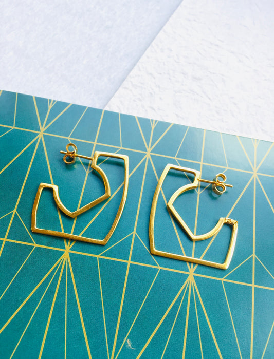 Outline Hoop Earrings Large