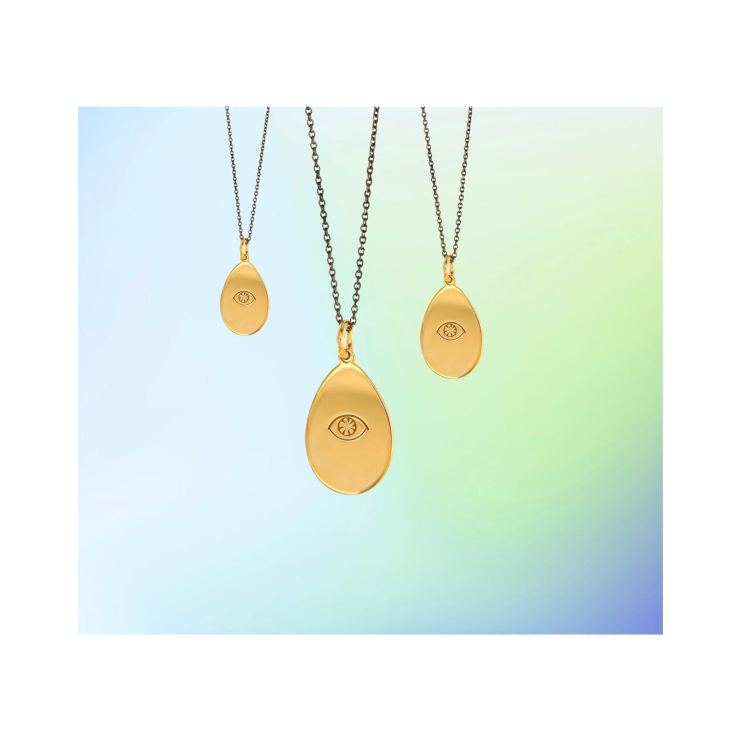 Eggs | Tiny drop pendant goldplated silver