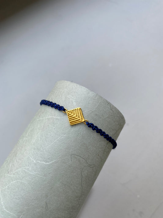 Plakaki small velonies/stitches collection | silver macrame bracelet
