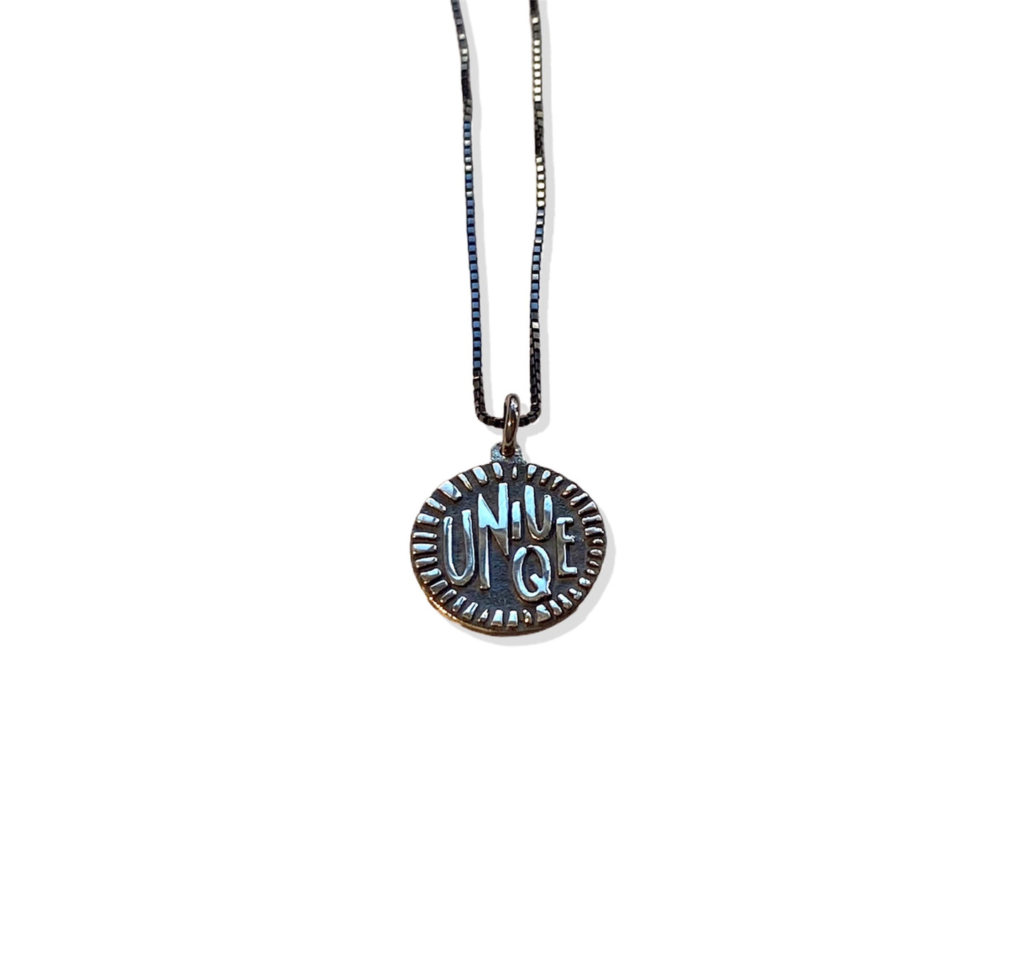 Unique | silver coin pendant