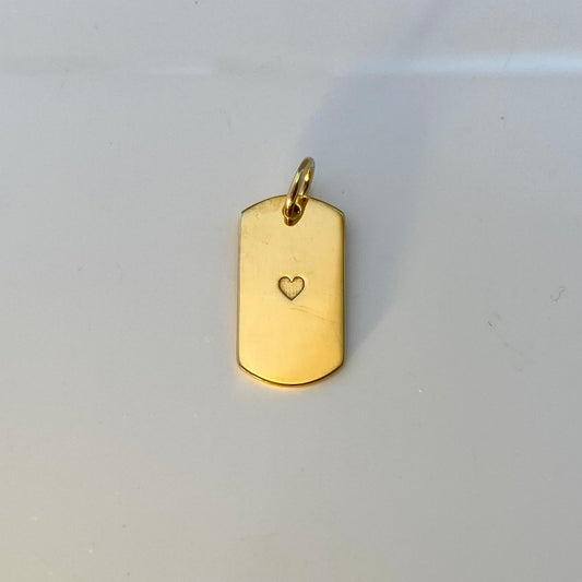 HEART | medium tag pendant