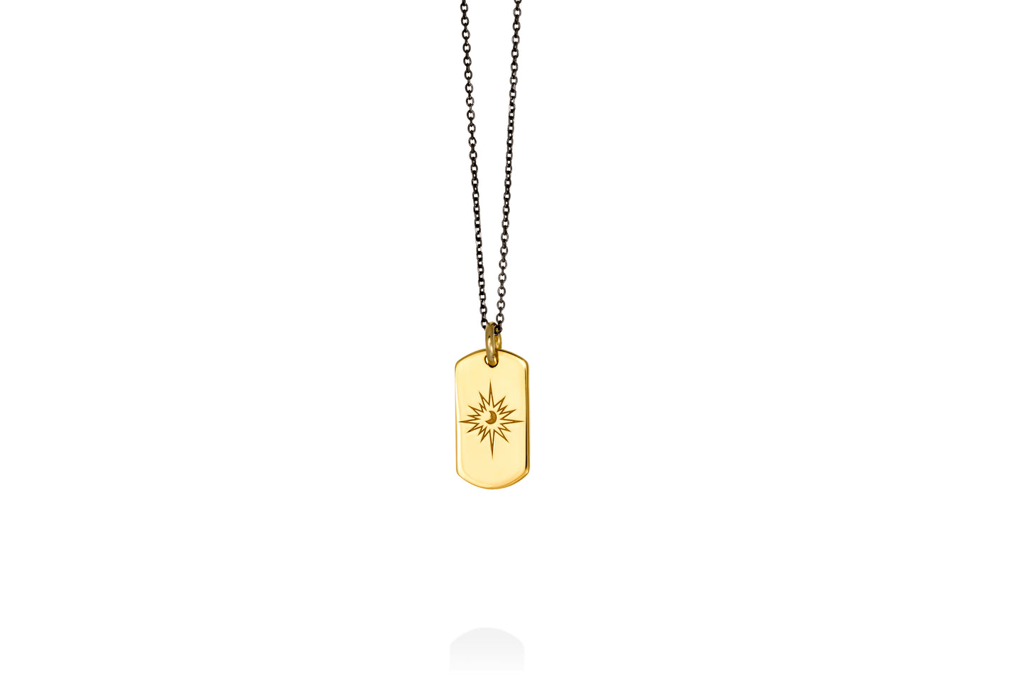 MOONLIGHT | mini tag 18k gold plated vermeil pendant