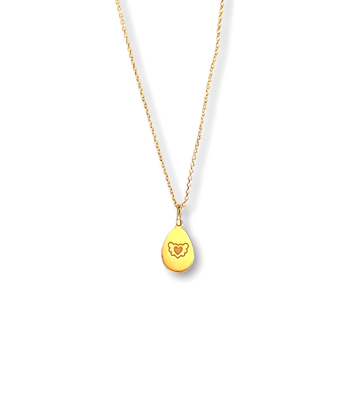 Eggs | Tiny drop pendant goldplated silver