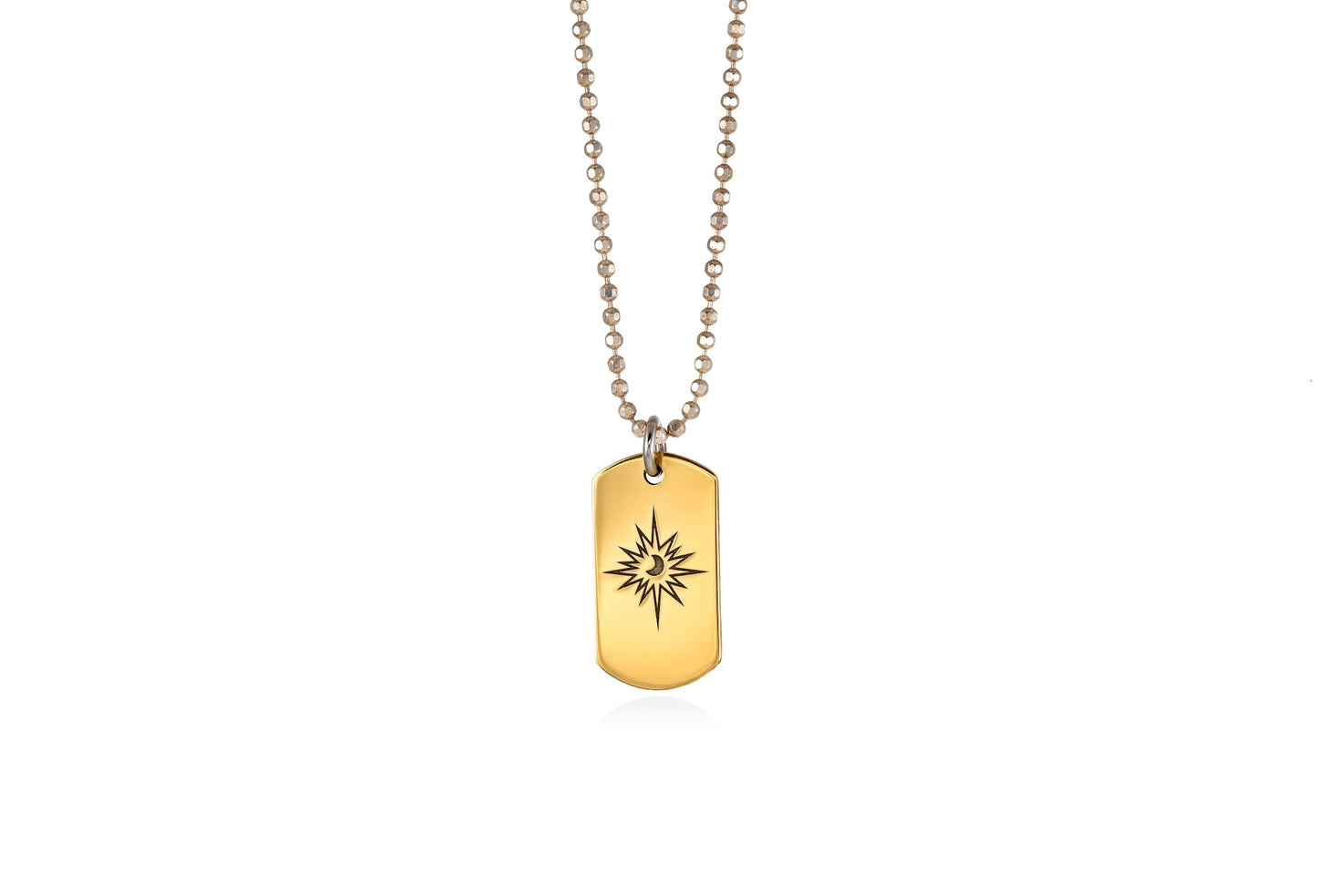 MOONLIGHT | mini tag 18k gold plated vermeil pendant