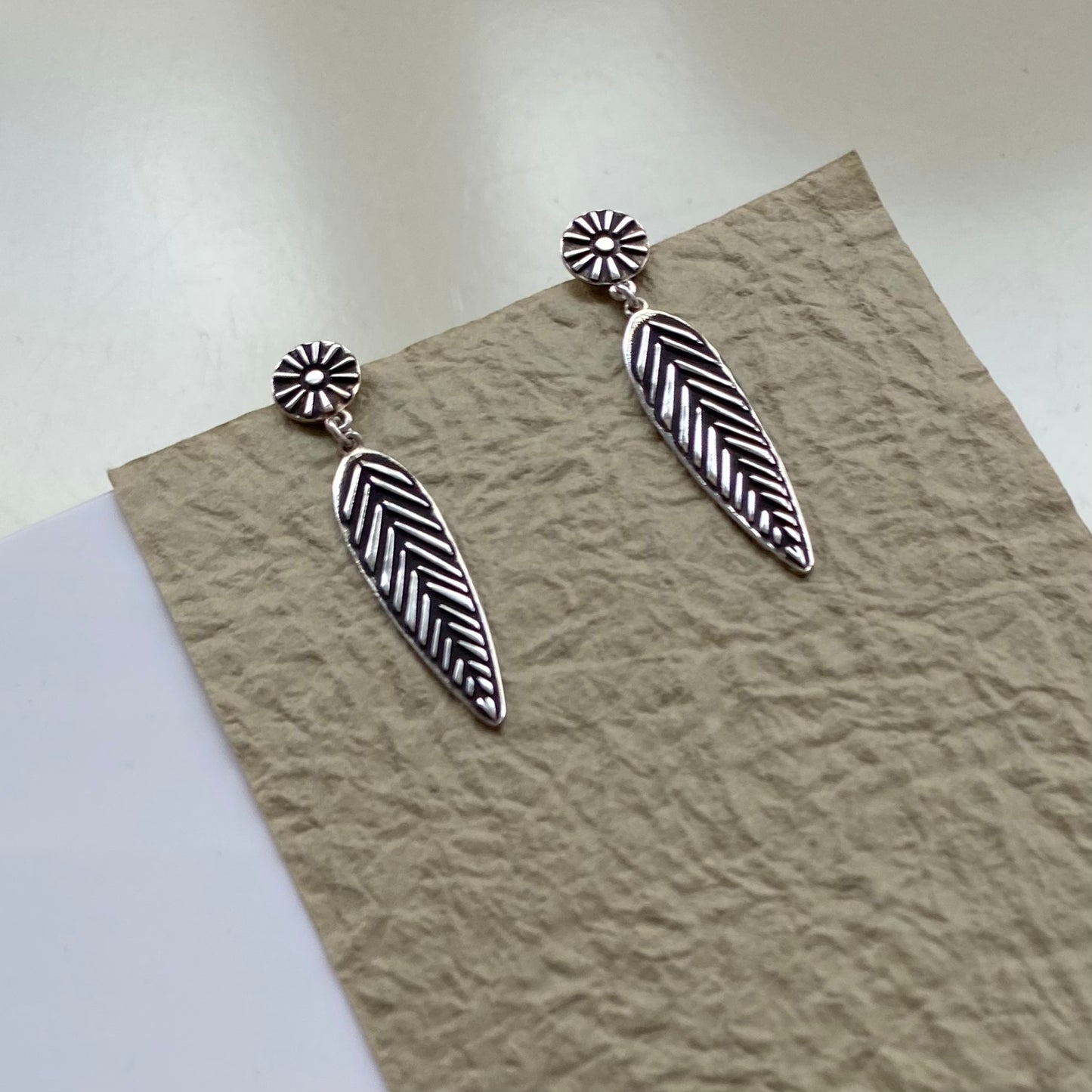 Large fyllo velonies/stitches | earrings silver or goldplated