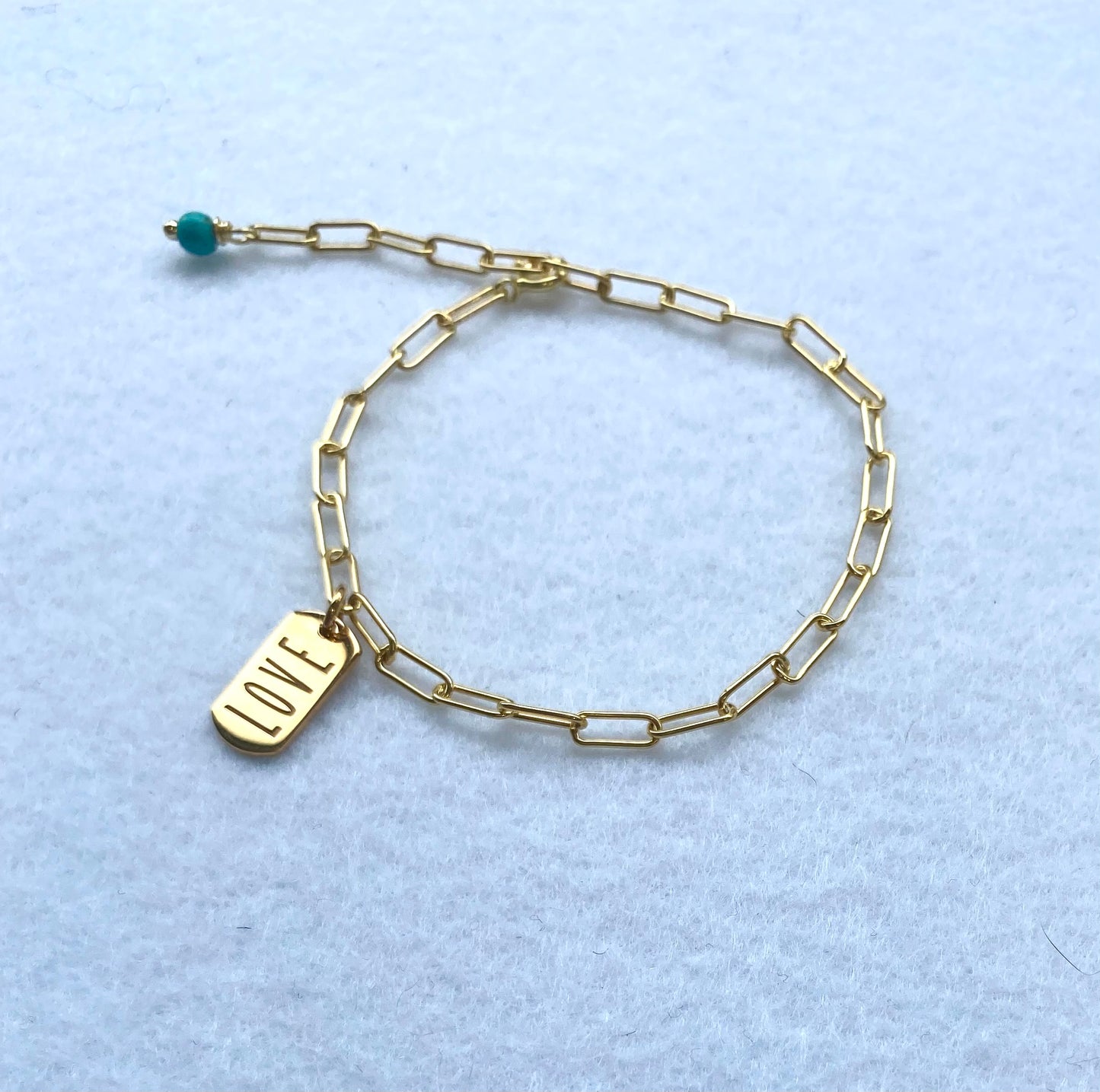 Words mini tag charm bracelet | silver 925