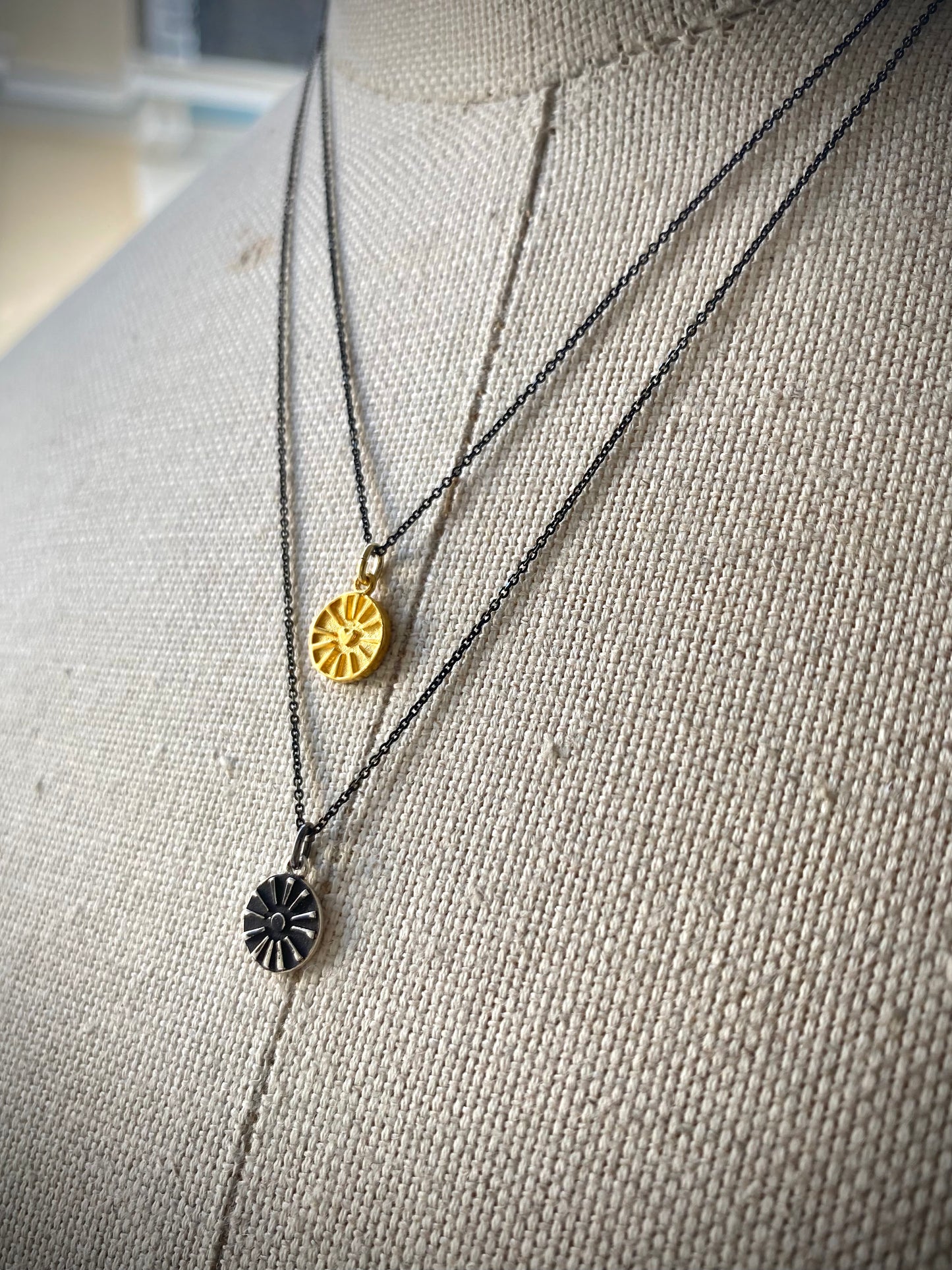 sun velonies/stitches | small silver pendant 4513 4514