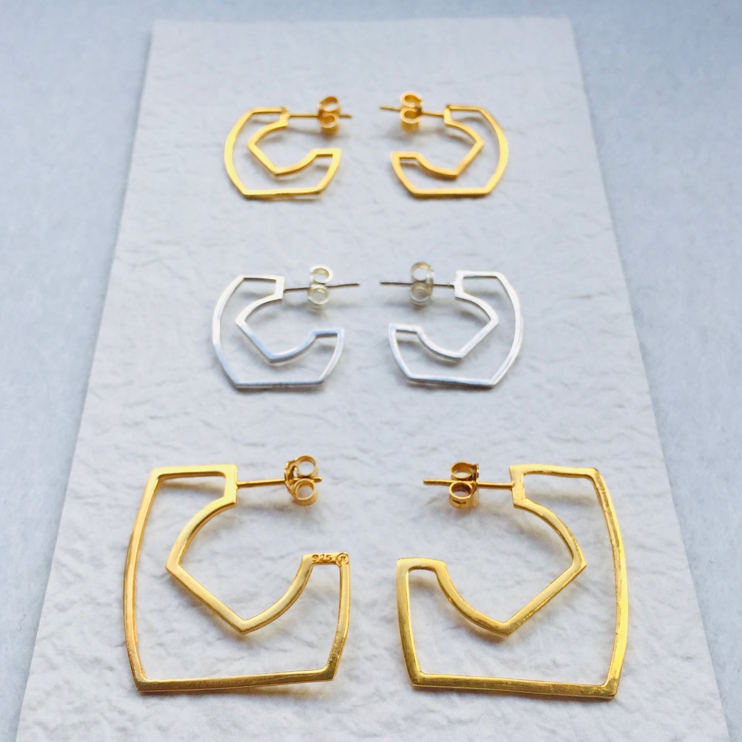 Outline Hoop Earrings Small