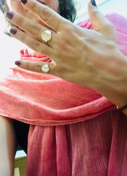 monogram signet ring mini | silver 925 tag ring