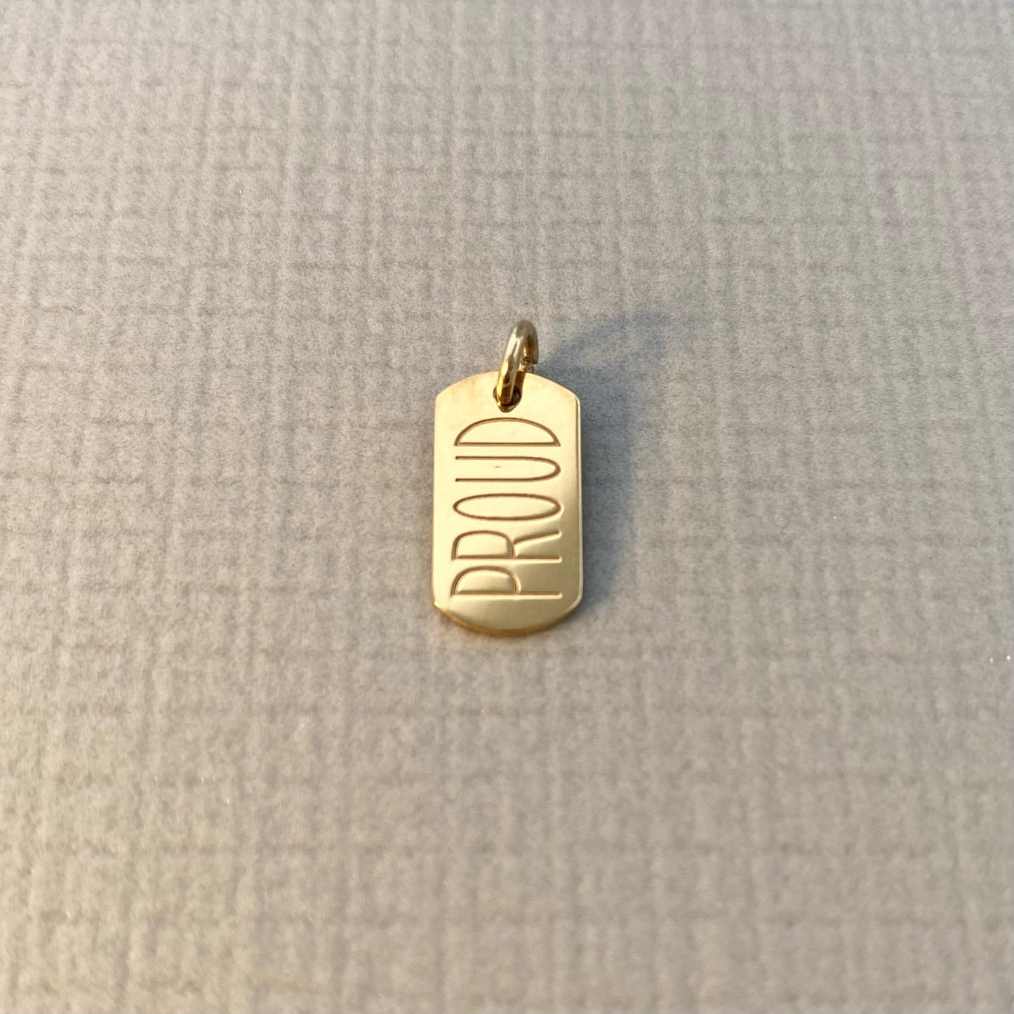 PROUD | medium tag pendant