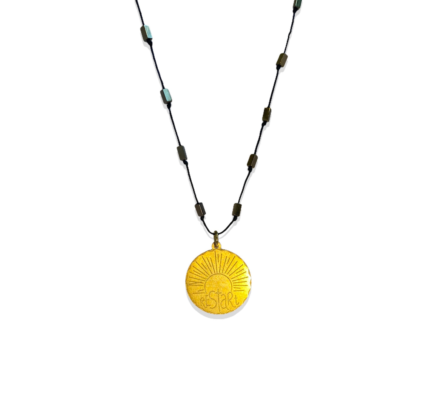 Restart | silver coin pendant