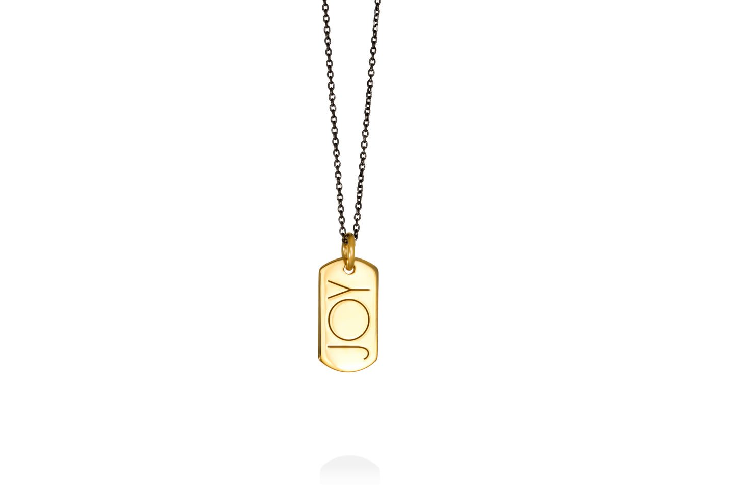 JOY | mini tag 18k gold plated vermeil pendant