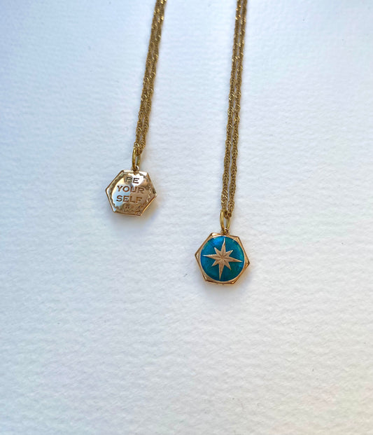 The Guiding Star - Be Yourself | lucky charm 2025 | 3D brass pendant