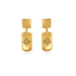 SUNSHINE mini tag goldplated silver earrings