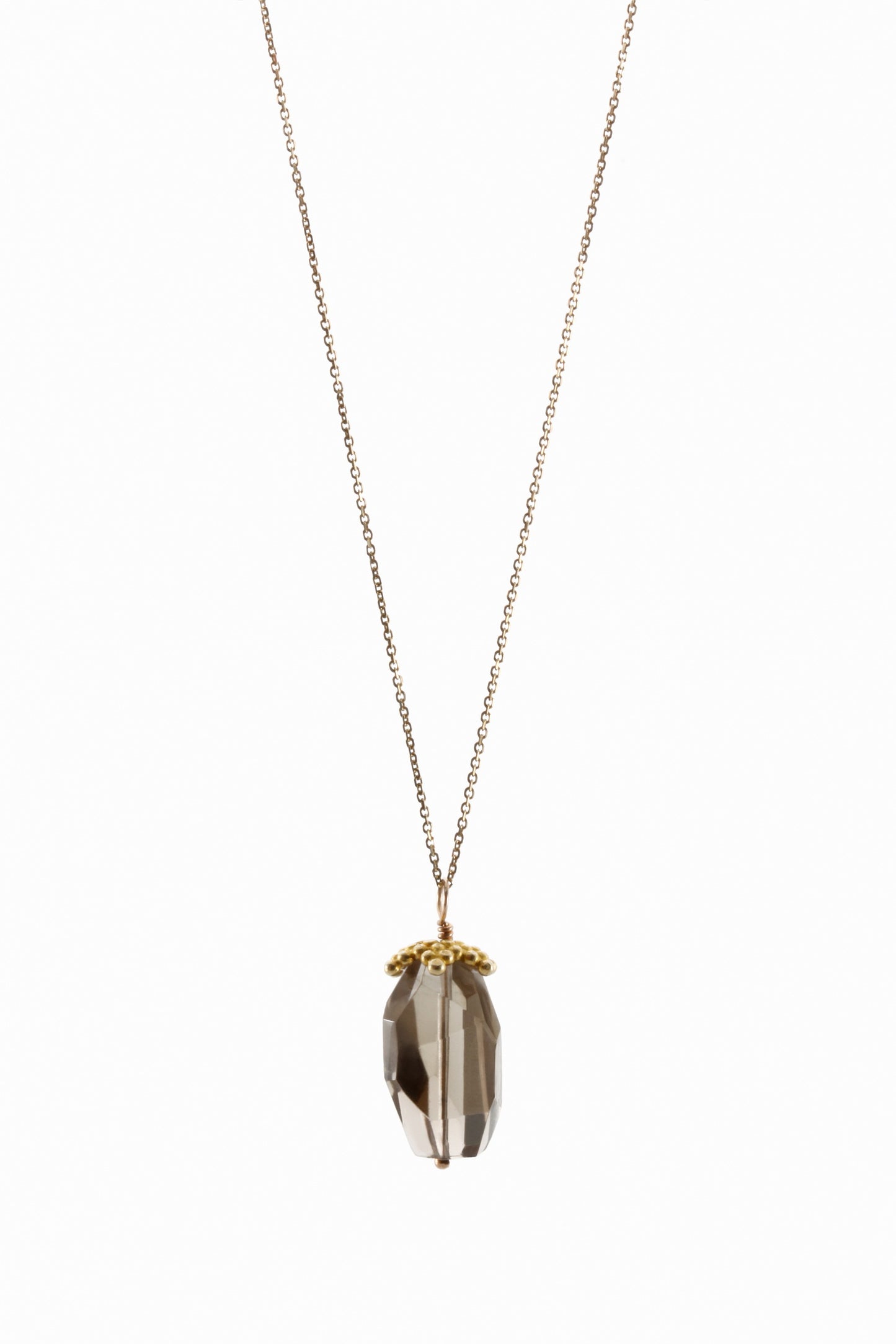 acorn pendant | smoky quartz crystal