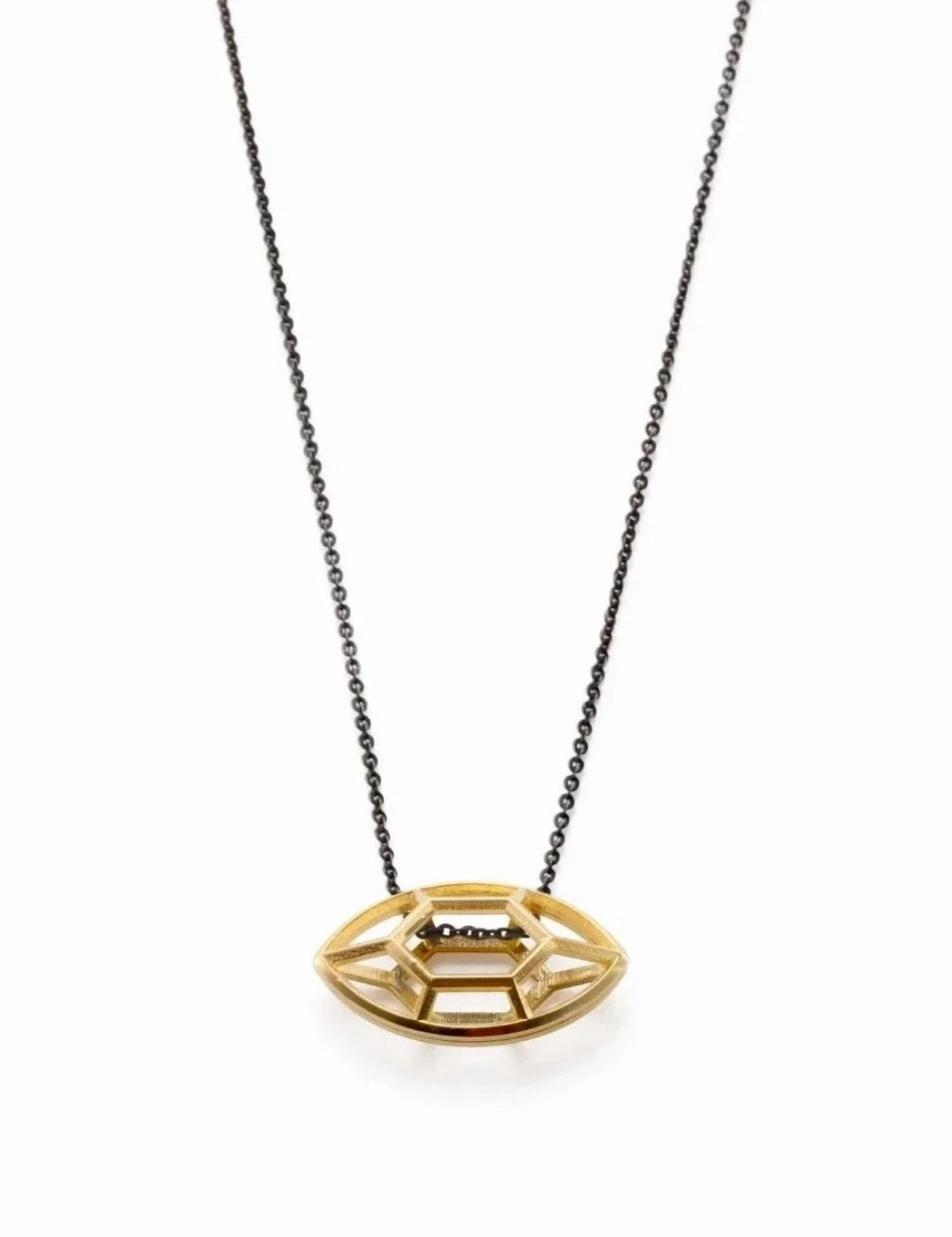 Navette | small goldplated silver pendant