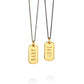 BABY/LOVE double face | mini tag 18 k gold plated vermeil pendant