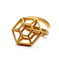 Round | large goldplated silver ring