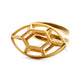 Navette | large goldplated silver ring