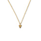 Tiny strawberry heart pendant | silver 22k goldplated