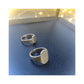 monogram signet ring mini  | silver 925 tag ring
