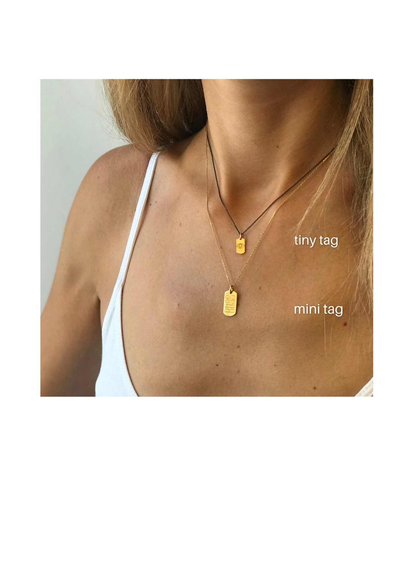 ALWAYS | mini tag 18 k gold plated vermeil pendant