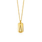 Monogram | mini tag 18k gold plated vermeil pendant