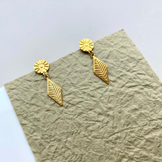 Romvos velonies/stitches | earrings silver or goldplated