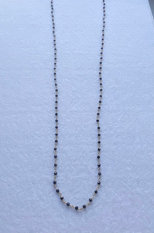 Rosary hematite Chain | goldplated