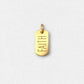 FAITH | mini tag 18k gold plated vermeil pendant