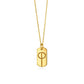 Monogram | mini tag 18k gold plated vermeil pendant