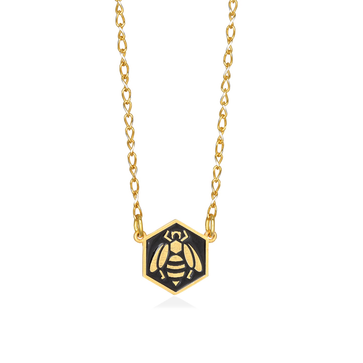 Bee your best self | double-face necklace with enamel