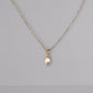 Small acorn pendant | goldplated silver small white freshwater pearl