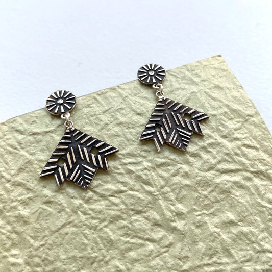 Founta velonies/stitches | earrings silver or goldplated